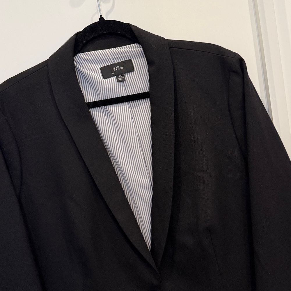 J. Crew Women's Black 98% Wool Blazer - Picture 2 of 8